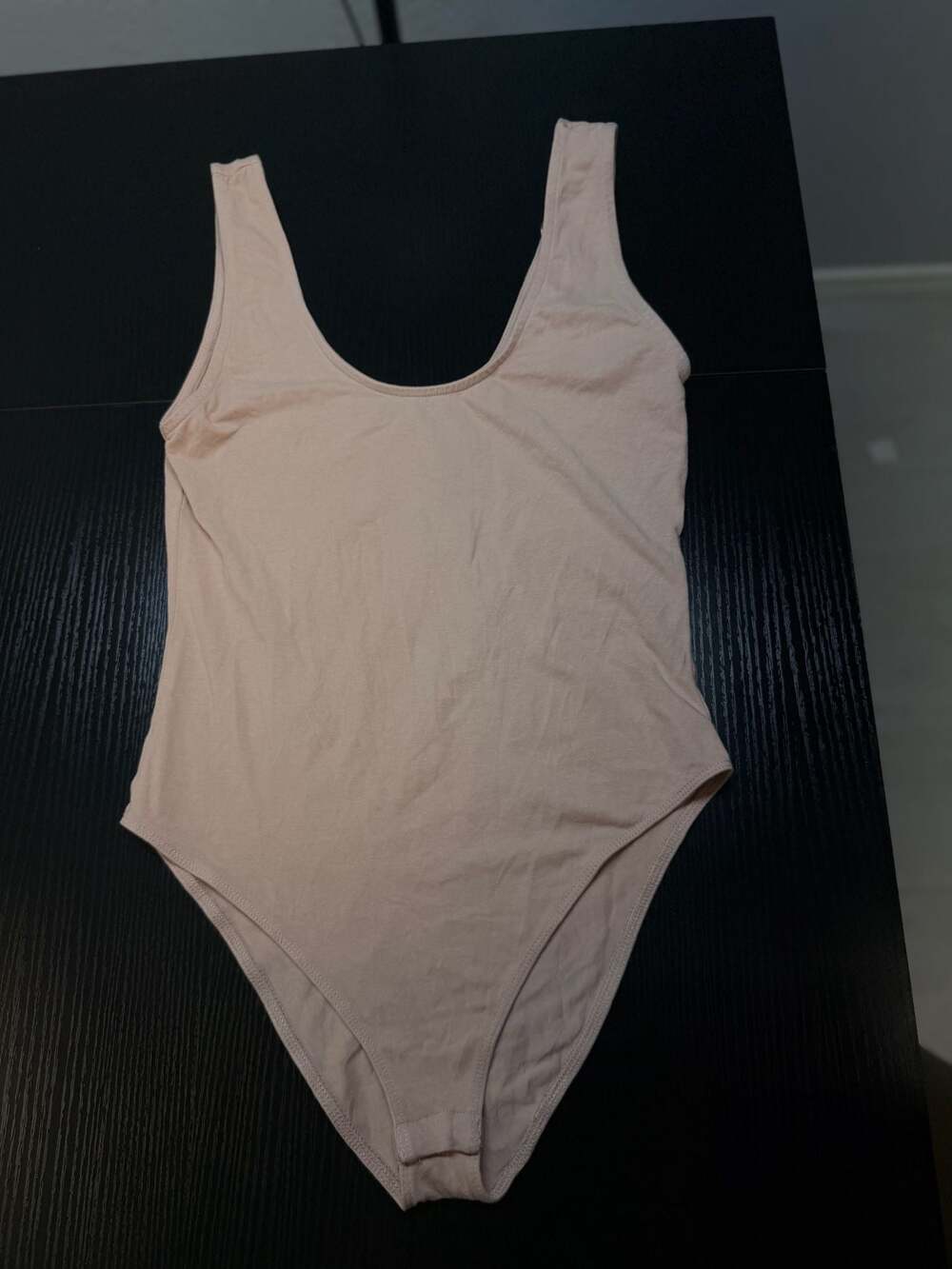 Zara Scoop Neck Sleeveless Bodysuit in Nude Pink